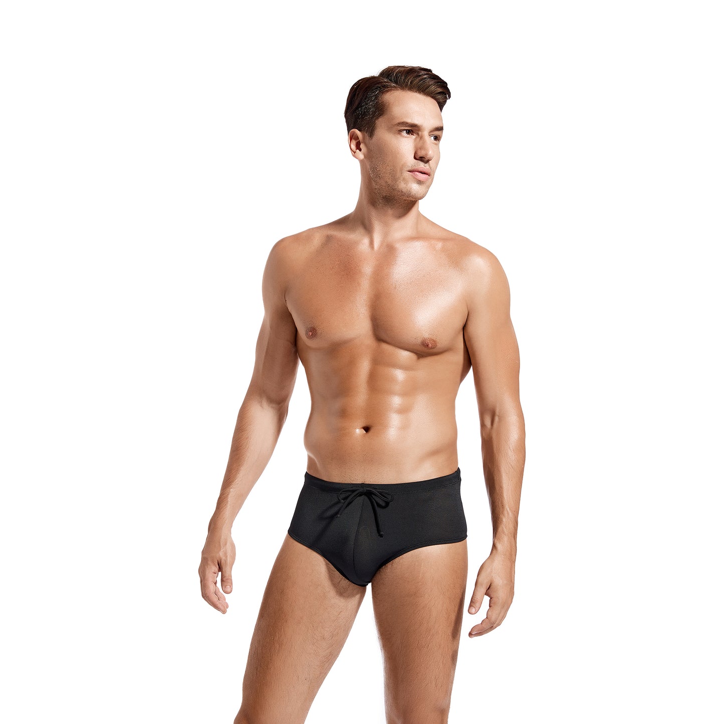 Tan Through Black Swim Briefs – Quick Dry & Breathable