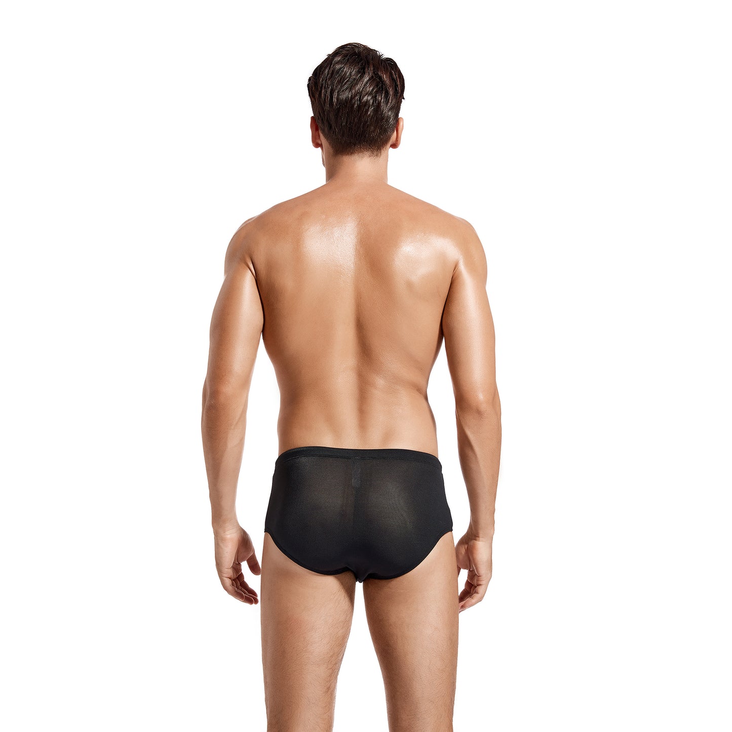 Tan Through Black Swim Briefs – Quick Dry & Breathable