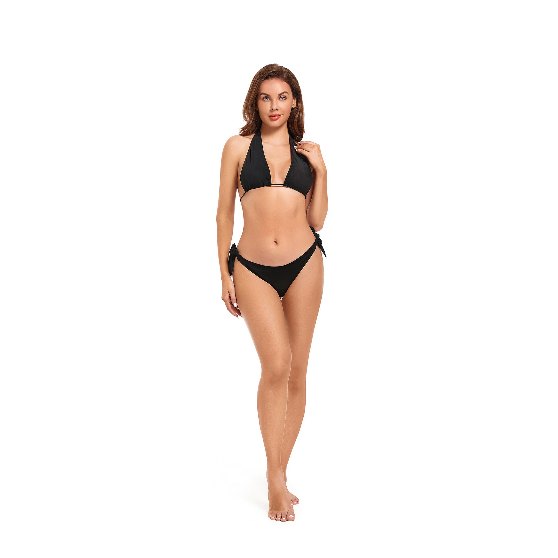 Tan Through Black Two Piece Bikini