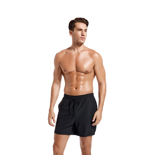 Tan Through Black Swim Shorts