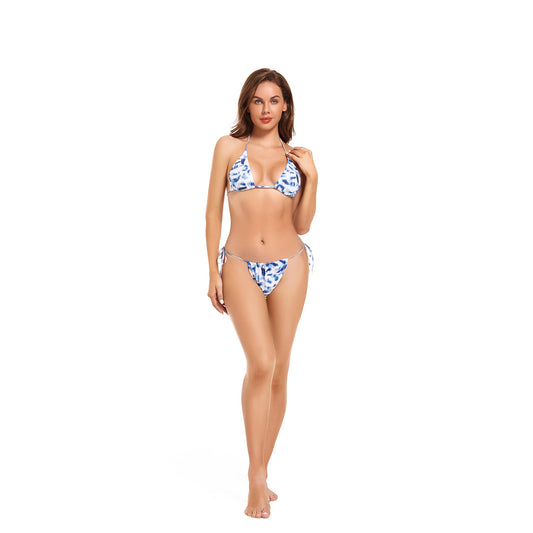 Tan Through Blue Tie-Dye Bikini