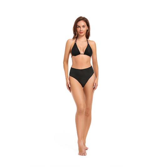 Tan Through Black High-Waisted Bikini 