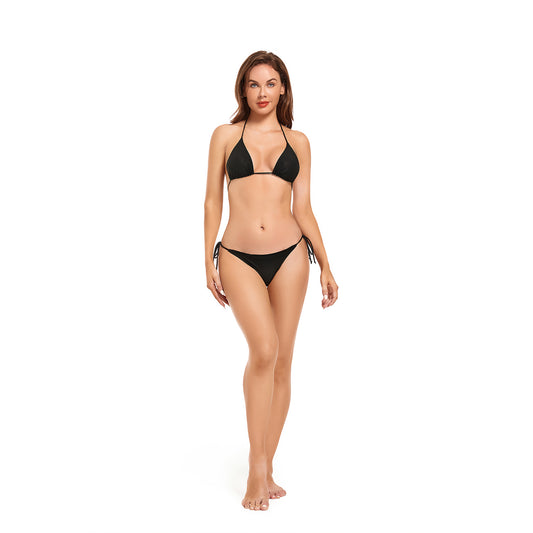 Tan Through Black Bikini
