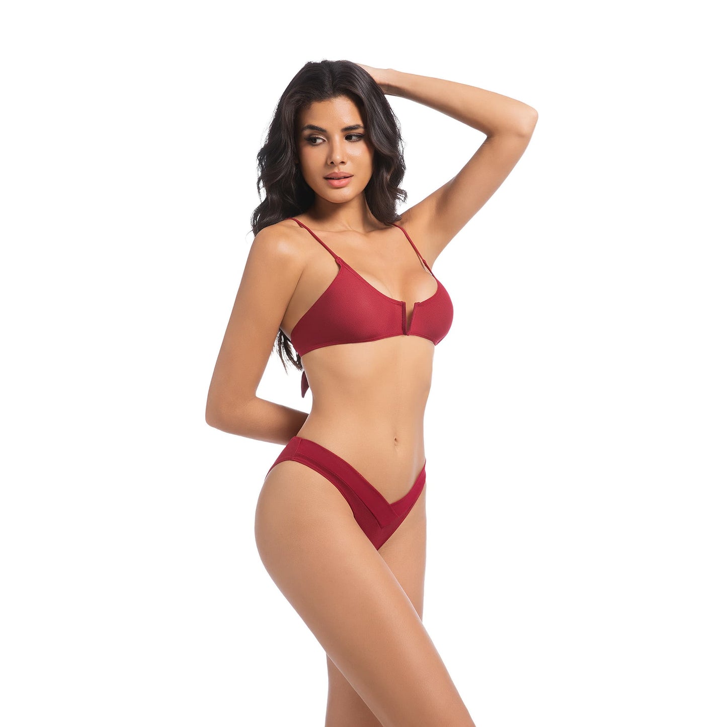 Bikini de dos piezas con aro en V: sexy y transpirable